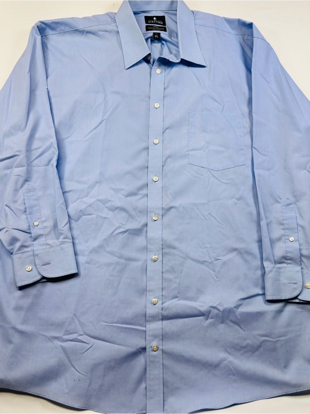 Stafford men’s button down 18.5 35/36 light blue 3XL big